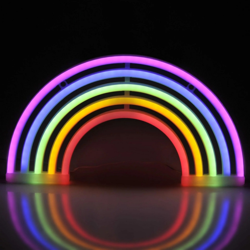 Decoração de parede LED com néons RAINBOW LED/3W/3xAA multicolor