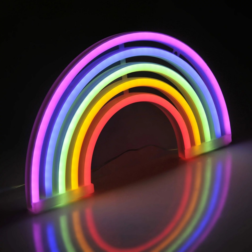 Decoração de parede LED com néons RAINBOW LED/3W/3xAA multicolor