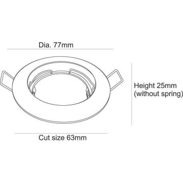 Deko-Light 120017 - Iluminação embutida RUND 1xGU5,3-MR16/35W/12V branco