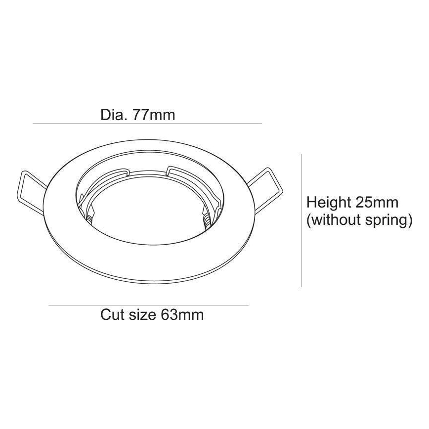 Deko-Light 120017 - Iluminação embutida RUND 1xGU5,3-MR16/35W/12V branco