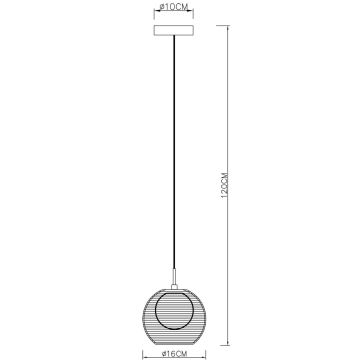 Deko-Light 342029 - Candeeiro suspenso FILO 1xG9/40W/230V diâmetro 16 cm prateado