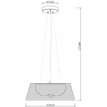 Deko-Light 342032 - Candeeiro suspenso FILO 3xE27/60W/230V diâmetro 39 cm preto