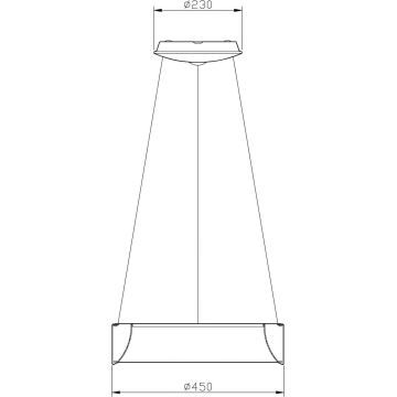 Deko-Light 342122 - Candeeiro suspenso LED com regulação SCULPTORIS LED/27W/230V 3000K diâmetro 45 cm