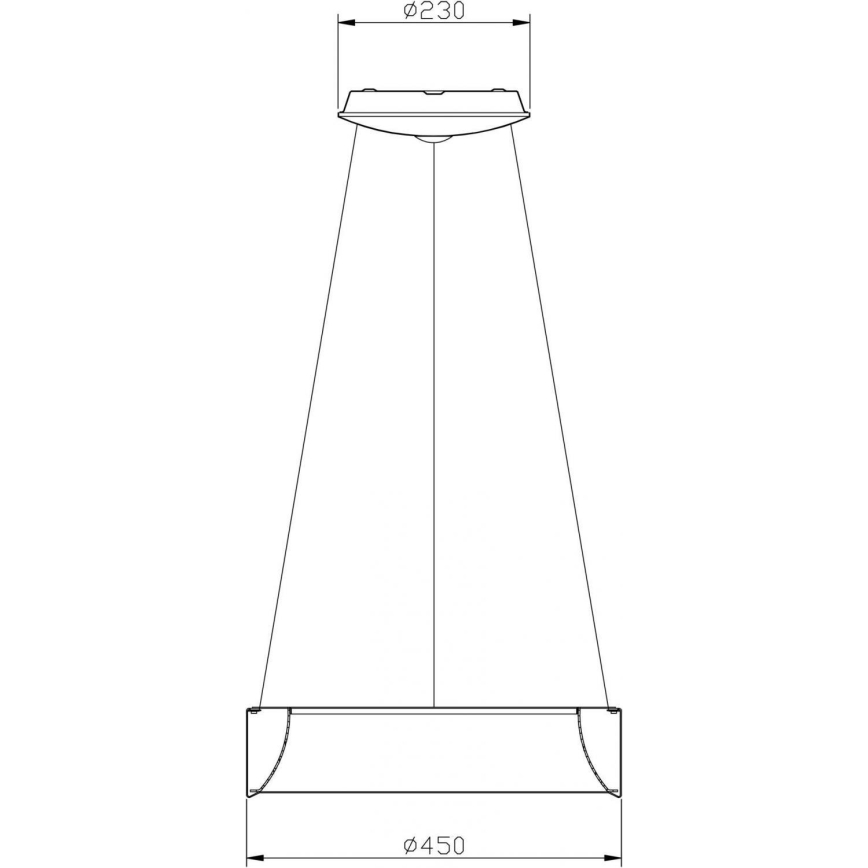 Deko-Light 342122 - Candeeiro suspenso LED com regulação SCULPTORIS LED/27W/230V 3000K diâmetro 45 cm