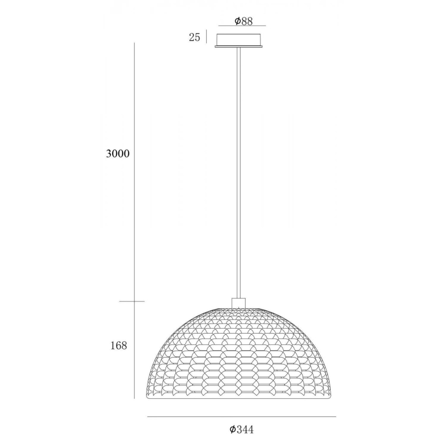 Deko-Light 342143 - Candeeiro suspenso BASKET 1xE27/40W/230V diâmetro 35 cm