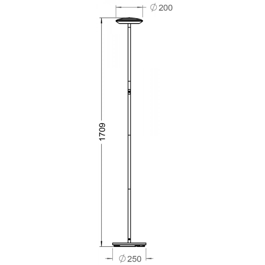 Deko-Light 343029 - Candeeiro de chão LED com regulação BERMUDA LED/18W/230V 3000K branco