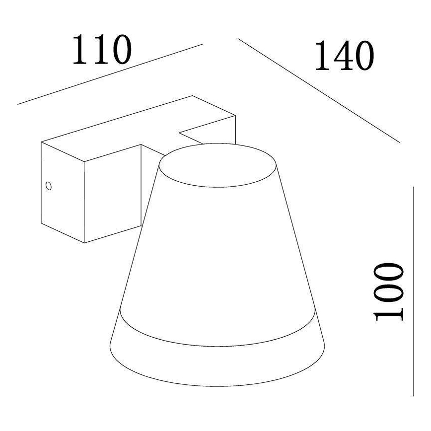 Deko-Light 731076 - Iluminação de parede exterior LED SERPENTIS LED/6,2W/230V IP54 preto