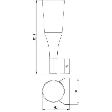 Deko-Light 731083 - Iluminação de parede exterior LED BESSMA LED/9,6W/230V IP54 antracite