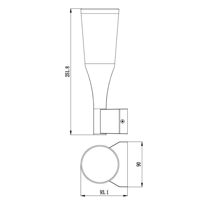 Deko-Light 731083 - Iluminação de parede exterior LED BESSMA LED/9,6W/230V IP54 antracite