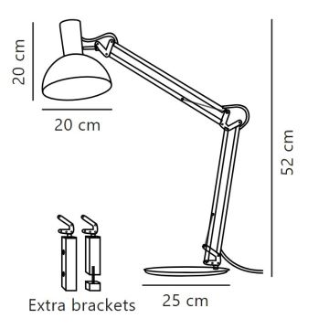 DFTP by Nordlux - Candeeiro de mesa ARKI 1xE27/60W/230V preto