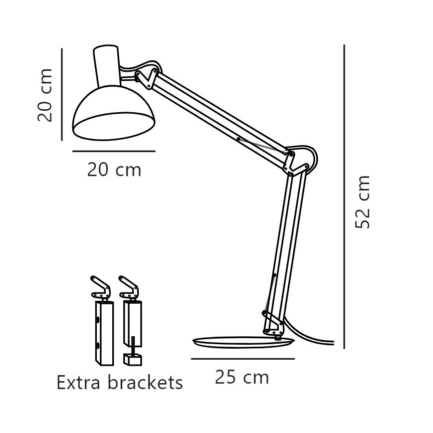 DFTP by Nordlux - Candeeiro de mesa ARKI 1xE27/60W/230V preto