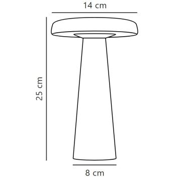 DFTP by Nordlux - Candeeiro de mesa exterior LED com regulação ARCELLO LED/2,8W/3,7V IP54