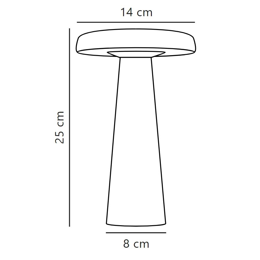 DFTP by Nordlux - Candeeiro de mesa exterior LED com regulação ARCELLO LED/2,8W/3,7V IP54