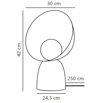 DFTP by Nordlux - Candeeiro de mesa HELLO 1xE14/25W/230V preto