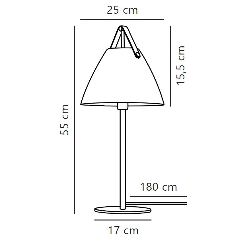 DFTP by Nordlux - Candeeiro de mesa STRAP 1xE27/40W/230V branco