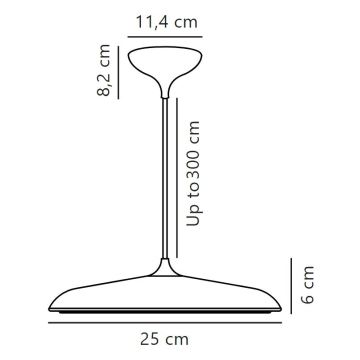 DFTP by Nordlux - Candeeiro suspenso LED com regulação ARTIST LED/14W/230V diâmetro 25 cm bege