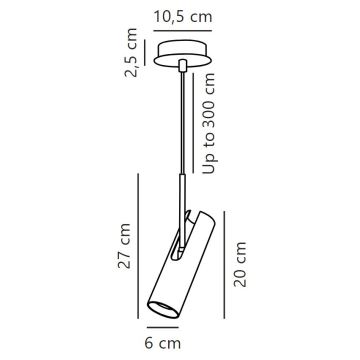 DFTP by Nordlux - Candeeiro suspenso MIB 1xGU10/8W/230V preto