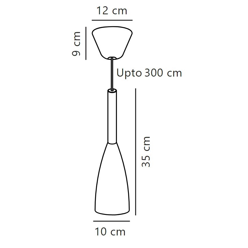 DFTP by Nordlux - Candeeiro suspenso PURE 1xE27/40W/230V diâmetro 10 cm branco/nogueira