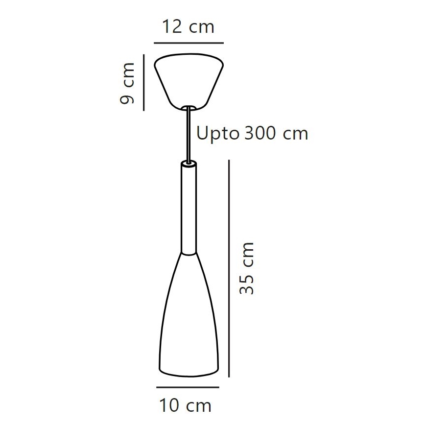 DFTP by Nordlux - Candeeiro suspenso PURE 1xE27/40W/230V diâmetro 10 cm preto/nogueira