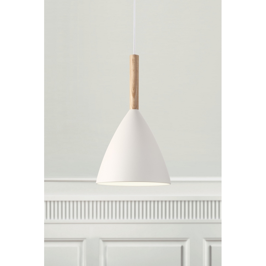 DFTP by Nordlux - Candeeiro suspenso PURE 1xE27/40W/230V diâmetro 20 cm branco/cinza