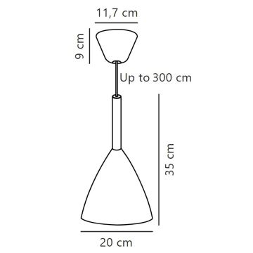 DFTP by Nordlux - Candeeiro suspenso PURE 1xE27/40W/230V diâmetro 20 cm branco/cinza