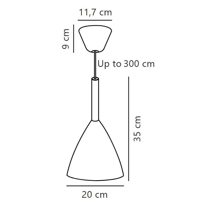 DFTP by Nordlux - Candeeiro suspenso PURE 1xE27/40W/230V diâmetro 20 cm branco/cinza