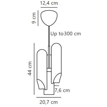 DFTP by Nordlux - Candeeiro suspenso ROCHELLE 3xGU10/15W/230V