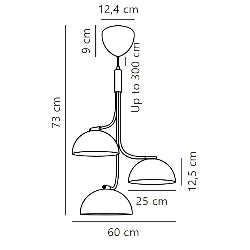 DFTP by Nordlux - Candeeiro suspenso TULLIO 3xE14/25W/230V branco