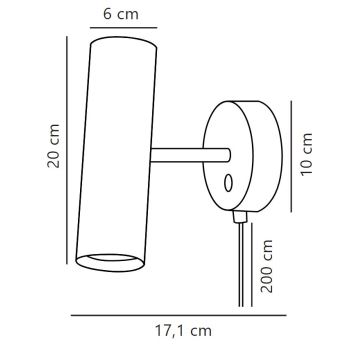 DFTP by Nordlux - Foco de parede MIB 1xGU10/8W/230V preto