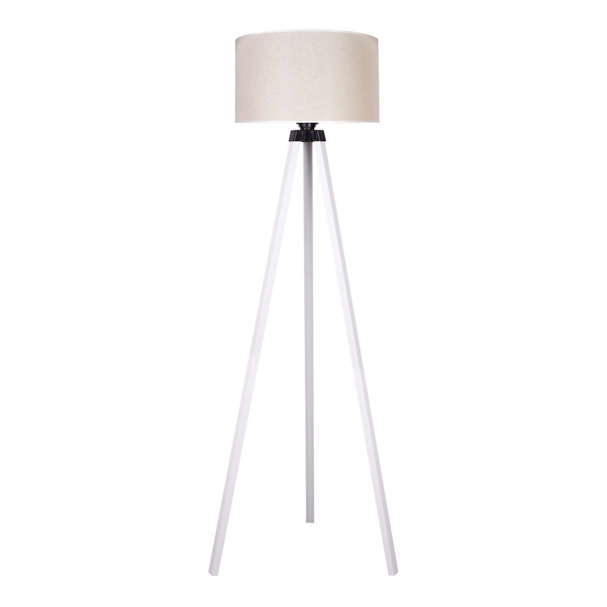 Duolla - Candeeiro de chão 1xE27/60W/230V diâmetro 44 cm creme/branco