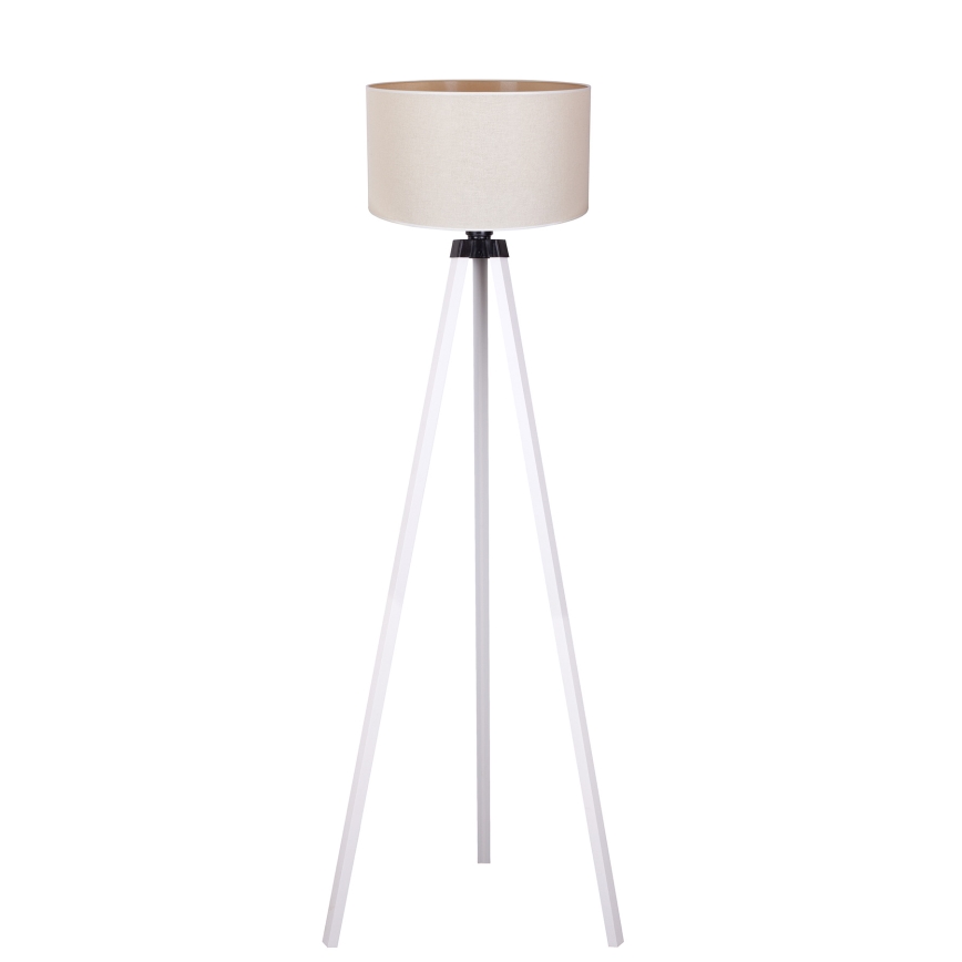 Duolla - Candeeiro de chão 1xE27/60W/230V diâmetro 44 cm creme/branco