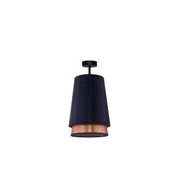 Duolla - Candeeiro integrado BELL SHINY 1xE27/15W/230V azul/cobre