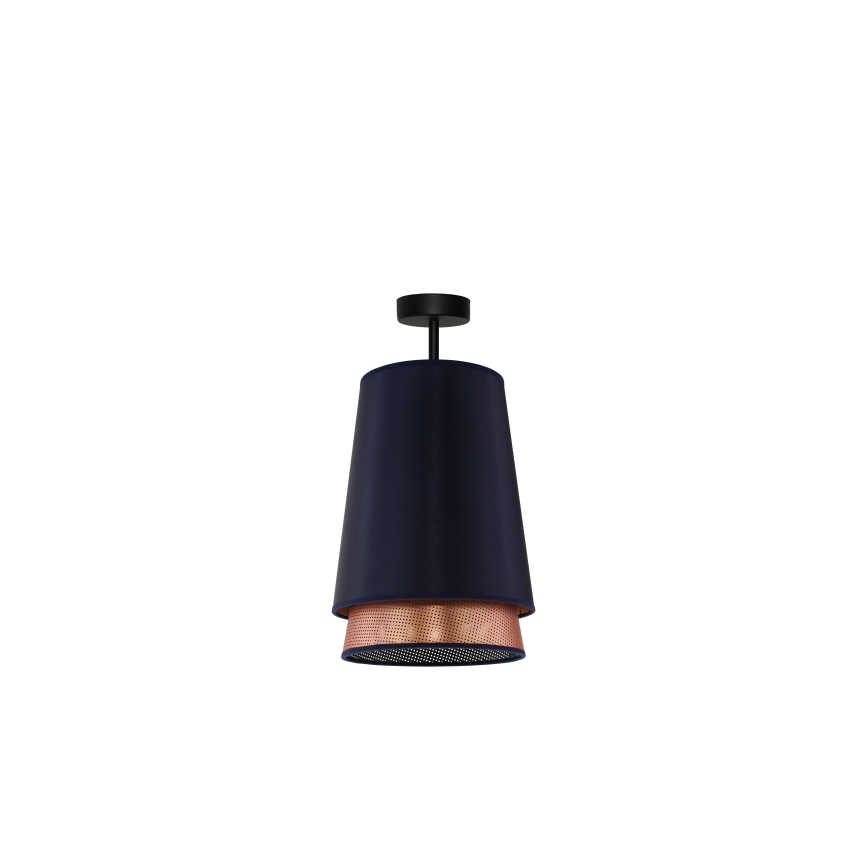 Duolla - Candeeiro integrado BELL SHINY 1xE27/15W/230V azul/cobre