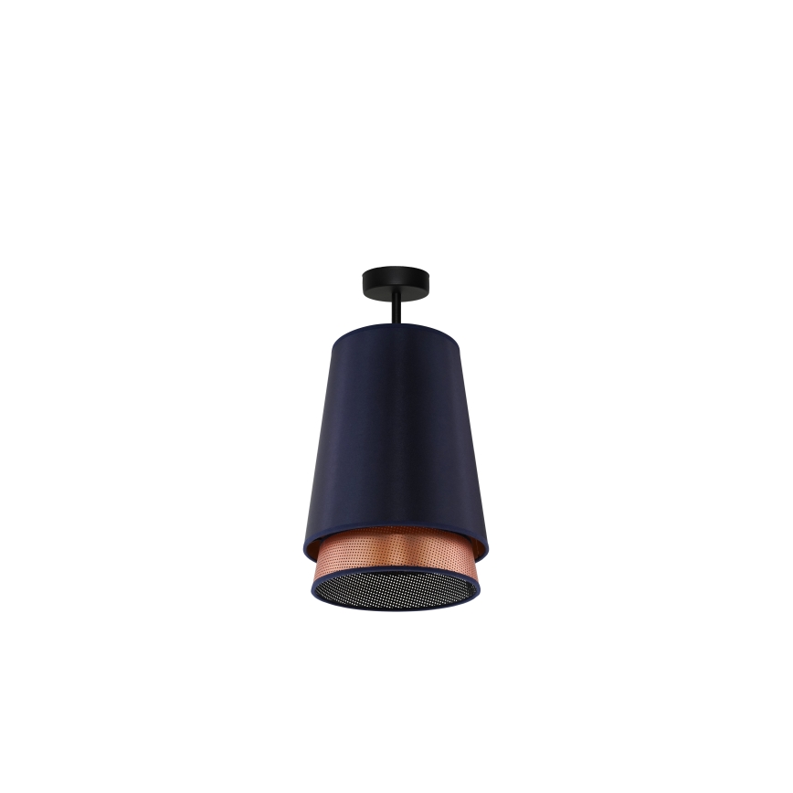 Duolla - Candeeiro integrado BELL SHINY 1xE27/15W/230V azul/cobre