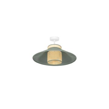 Duolla - Candeeiro integrado RIO RATTAN 1xE27/15W/230V verde/vime