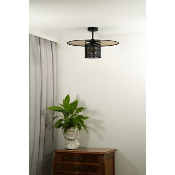 Duolla - Candeeiro integrado TOKYO RATTAN 1xE27/15W/230V dourada/preto