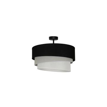 Duolla - Candeeiro integrado TRIO 1xE27/15W/230V preto/cinzento/branco