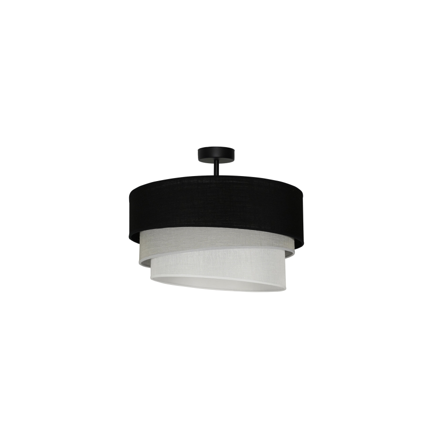 Duolla - Candeeiro integrado TRIO 1xE27/15W/230V preto/cinzento/branco