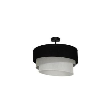 Duolla - Candeeiro integrado TRIO 1xE27/15W/230V preto/cinzento/branco