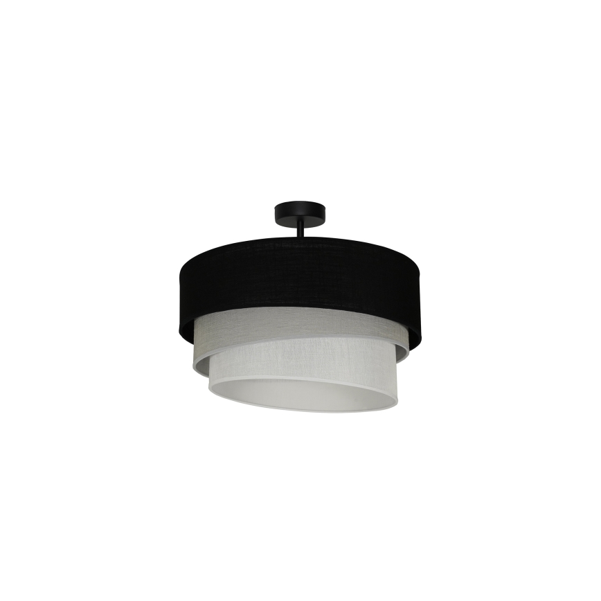 Duolla - Candeeiro integrado TRIO 1xE27/15W/230V preto/cinzento/branco