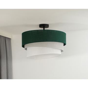 Duolla - Candeeiro integrado TRIO 1xE27/15W/230V verde/cinzento/branco