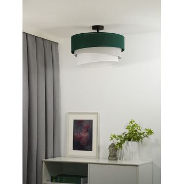 Duolla - Candeeiro integrado TRIO 1xE27/15W/230V verde/cinzento/branco