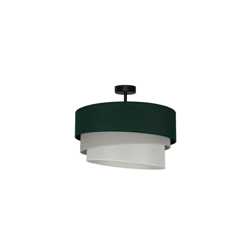 Duolla - Candeeiro integrado TRIO 1xE27/15W/230V verde/cinzento/branco