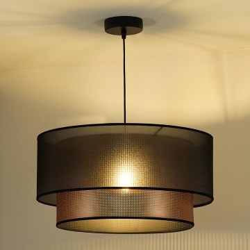 Duolla - Candeeiro suspenso COPPER SHINY 1xE27/15W/230V castanho/cobre