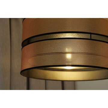 Duolla - Candeeiro suspenso COPPER SHINY 1xE27/15W/230V cobre/preto