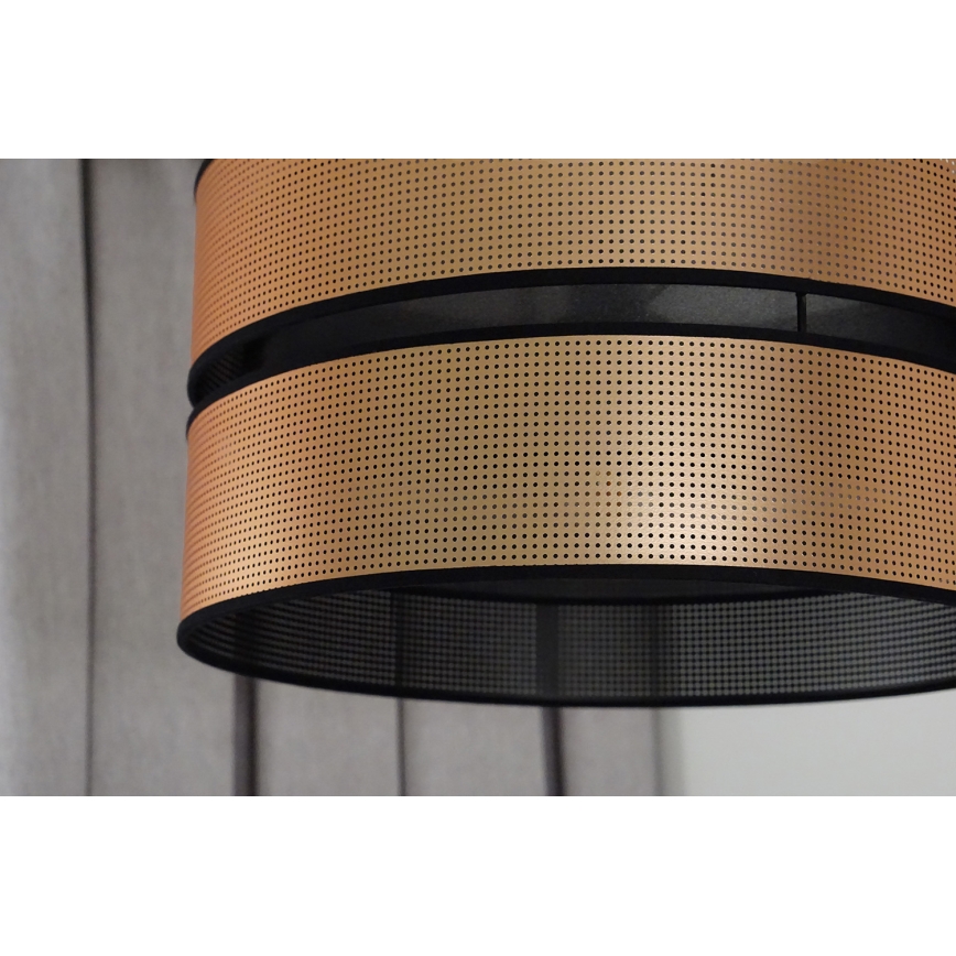 Duolla - Candeeiro suspenso COPPER SHINY 1xE27/15W/230V cobre/preto