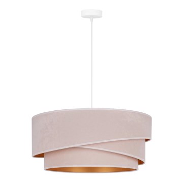 Duolla - Candeeiro suspenso KOBO 1xE27/15W/230V diâmetro 45 cm creme/dourado