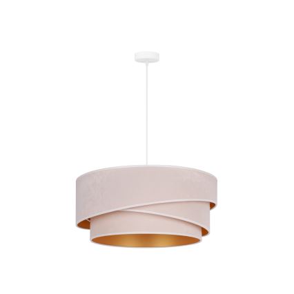 Duolla - Candeeiro suspenso KOBO 1xE27/15W/230V diâmetro 45 cm creme/dourado