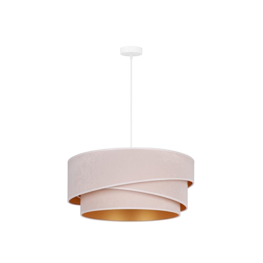 Duolla - Candeeiro suspenso KOBO 1xE27/15W/230V diâmetro 45 cm creme/dourado