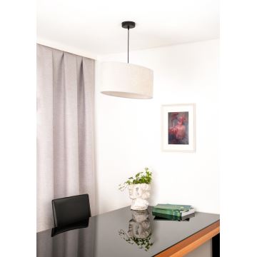 Duolla - Candeeiro suspenso OVAL 1xE27/15W/230V cinzento